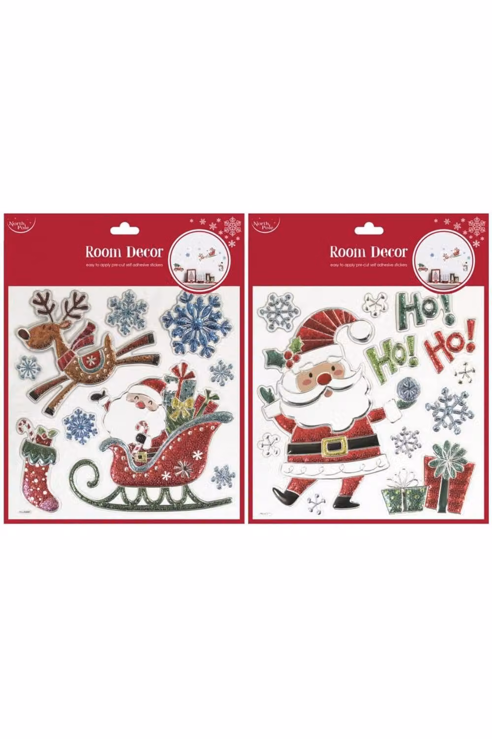 KDMD Christmas Decor Adhesive Paper Stickers, Multicolour, 4 Pack – 2