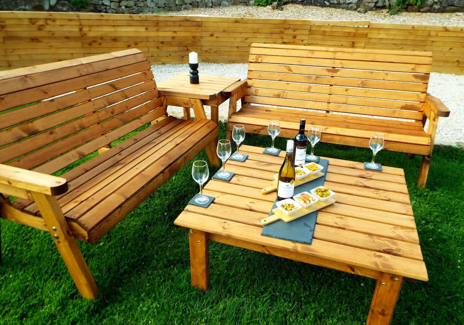 Charles Taylor Trading Balmoral Six Seater L-Shape Corner Garden Set in Brown – 2