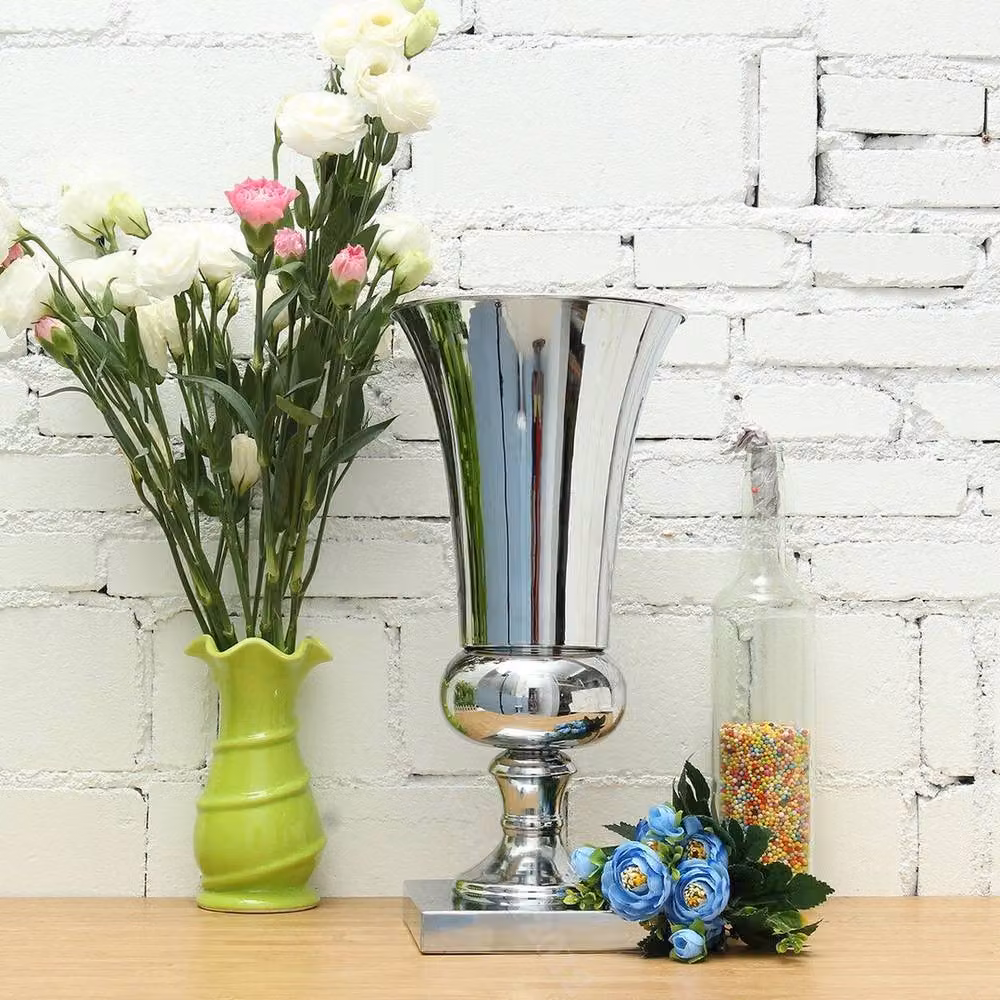 Nordara Silver Iron Luxury Flower Vase Urn, Height: 40 cm – 2