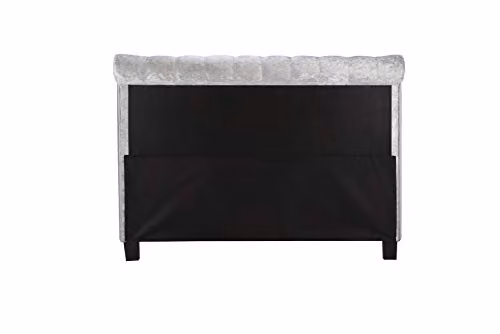 Birlea Sienna Upholstered King Size Bed in Silver Crushed Velvet with Lift Up Base – 3