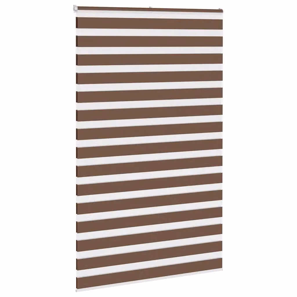 Berkfield Home Brown Zebra Day and Night Blind, W: 140 cm, H: 200 cm – 3