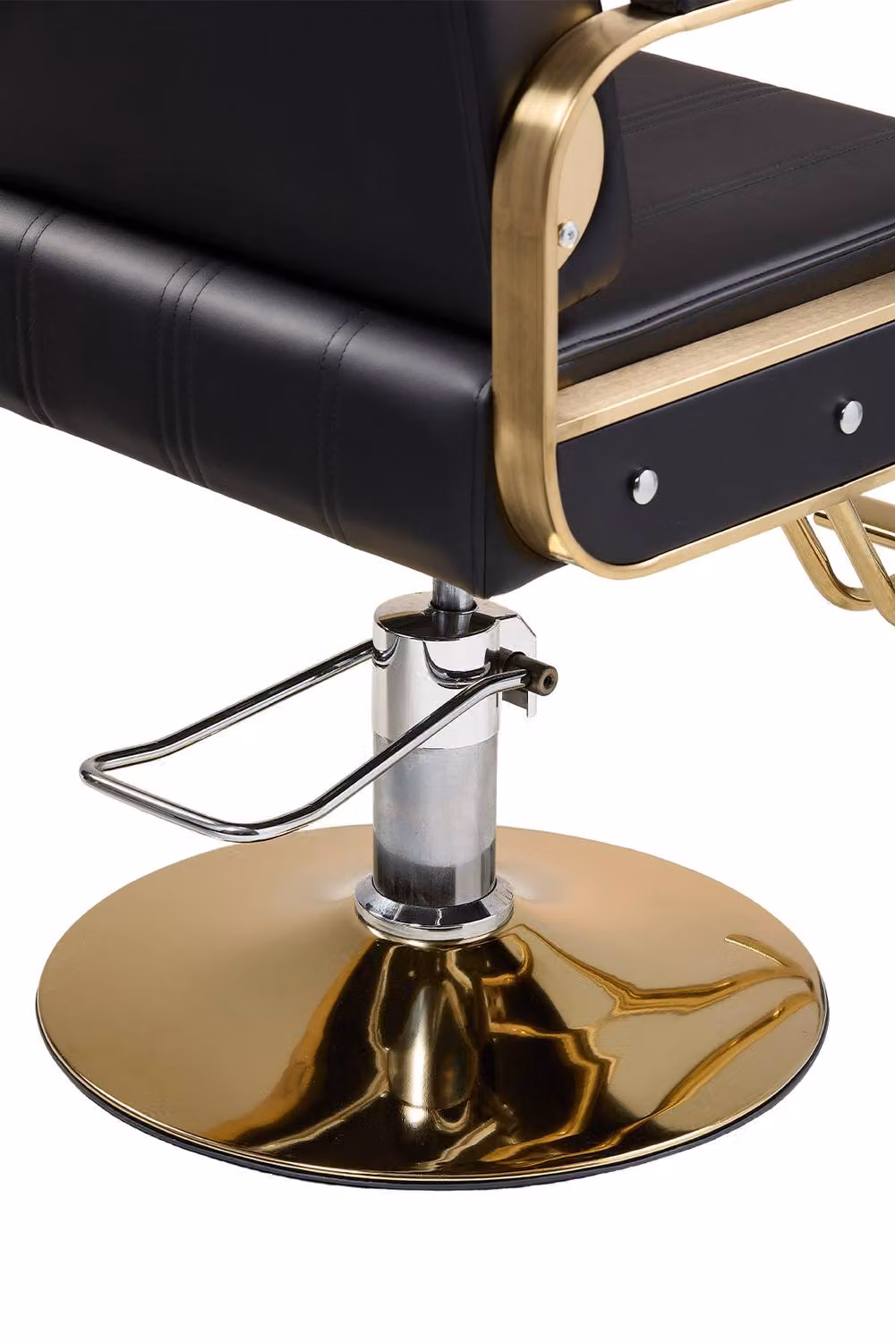 Living and Home Adjustable Height Swivel Salon Barber Chair in Black – 9