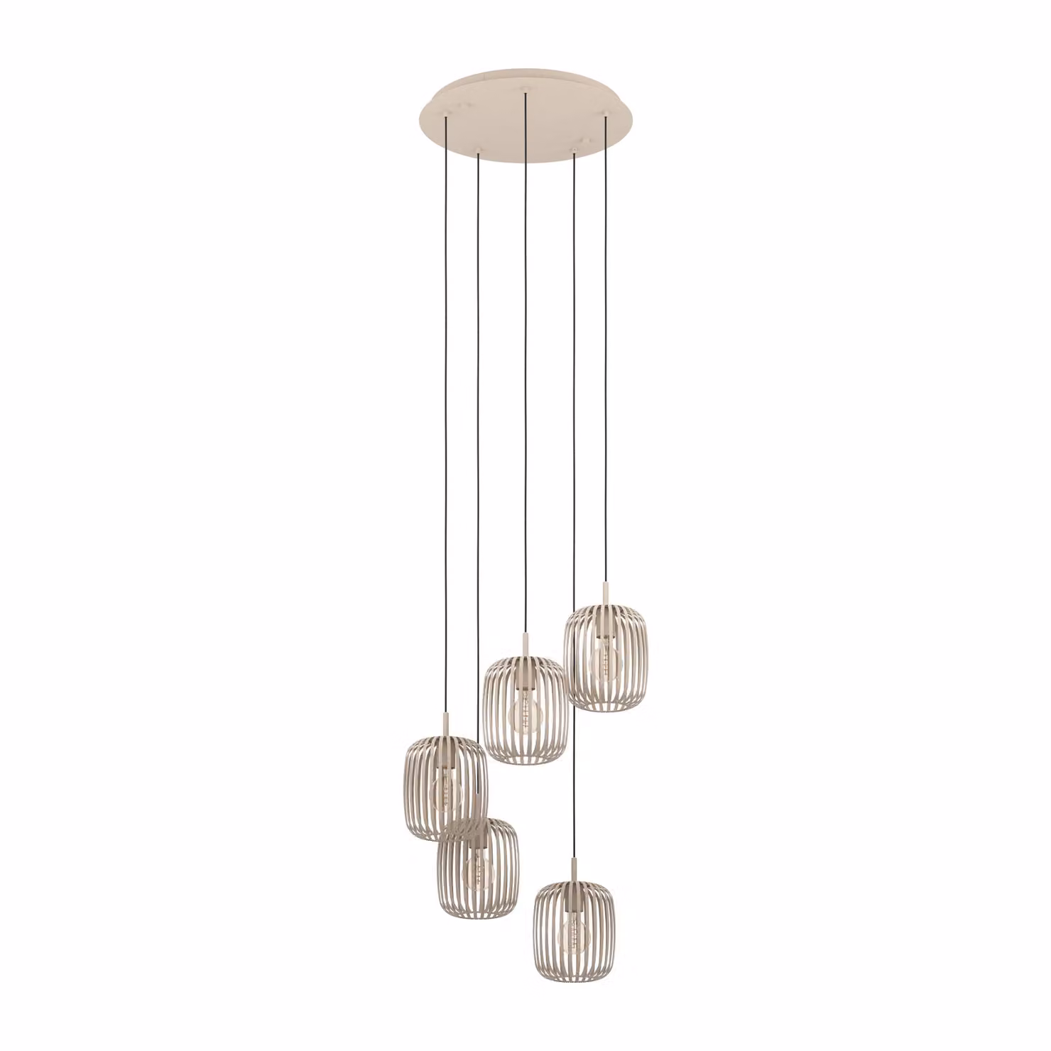 Eglo Romazzina 5 Light Metal Pendant Lamp in Sand Beige – 2