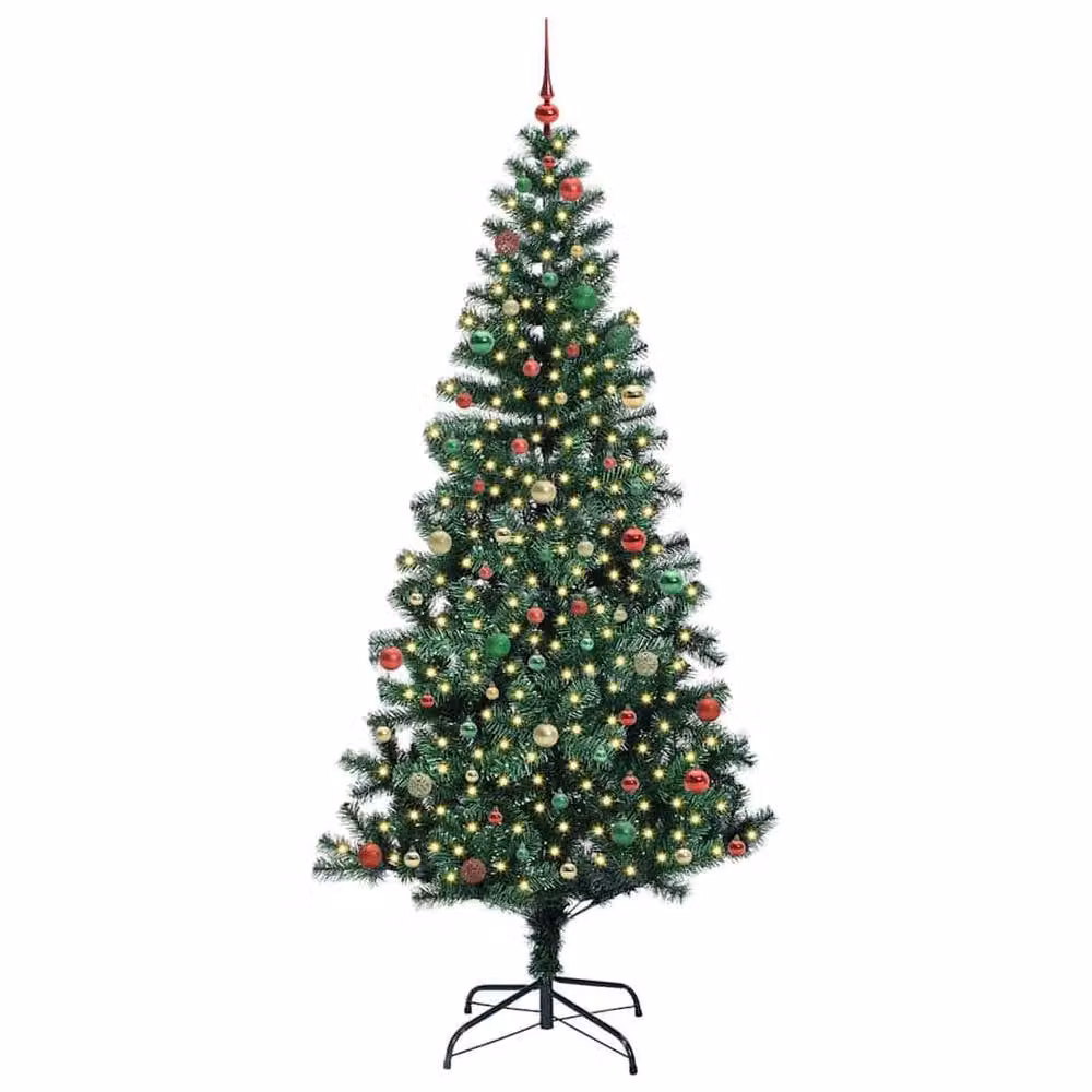 Berkfield Home Pre-lit Artificial Christmas Tree, Green, Height: 240 cm – 2