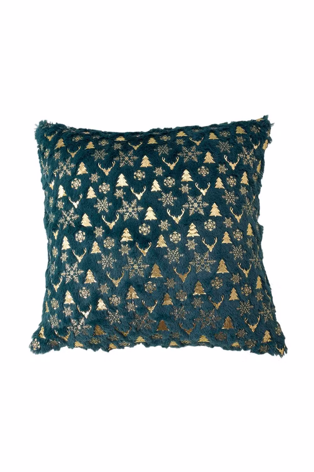 Living and Home Christmas Themed Multicolour Plush Square Throw Pillows, W/D/H: 45 x 45 x 45 cm – 6