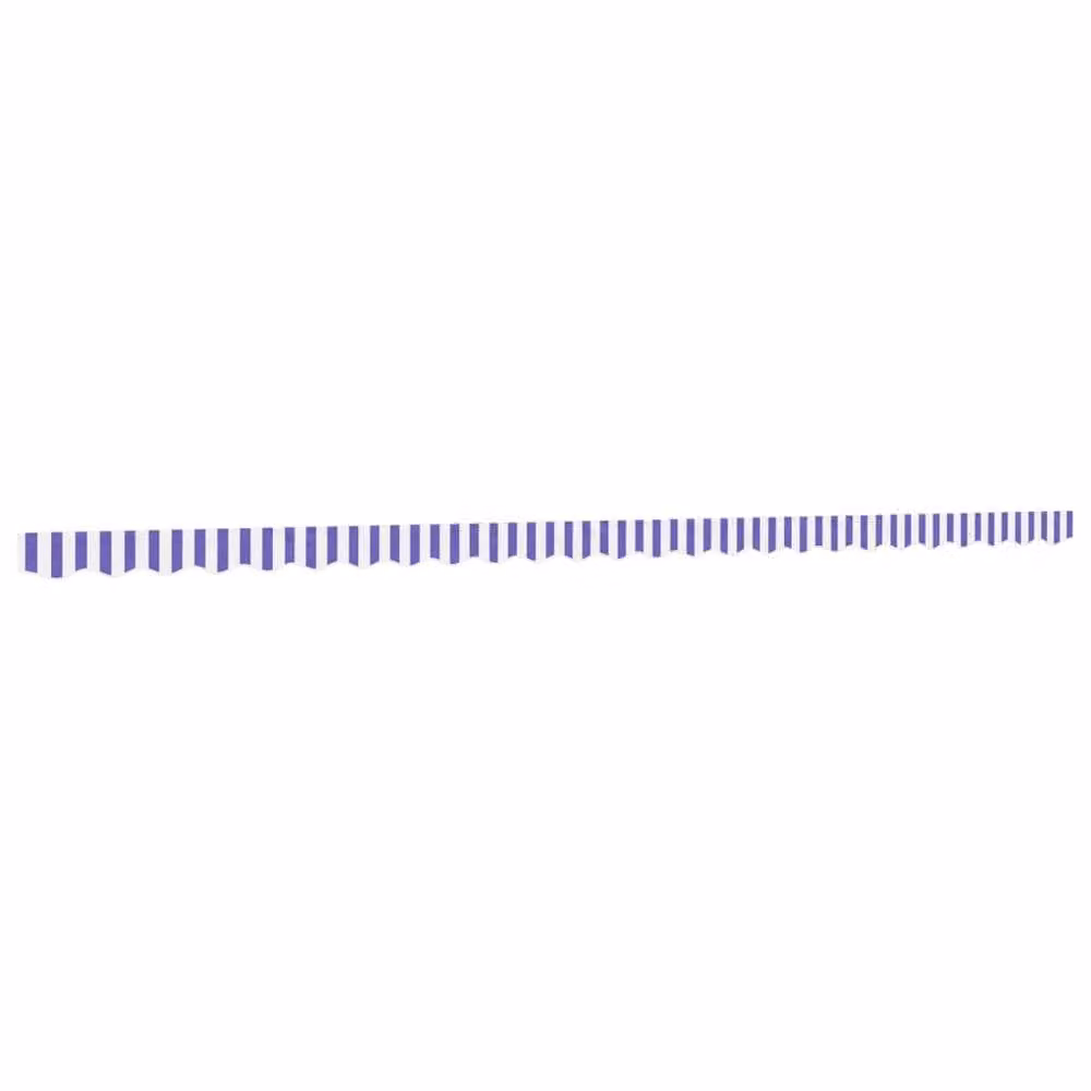 Berkfield Home Replacement Awning Valance Fabric in Blue and White Stripe, 6 m – 1