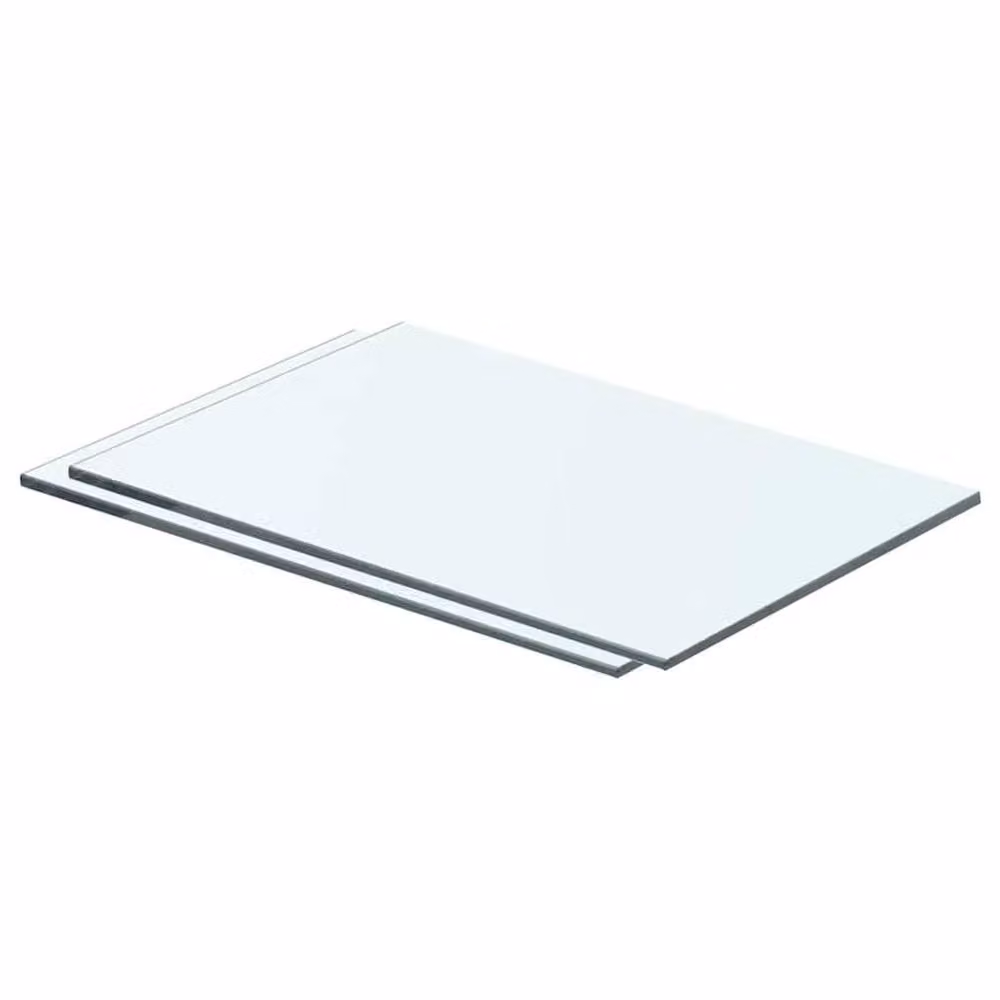 Berkfield Home 2-Piece Clear Glass Shelves, W: 40 cm, D: 20 cm