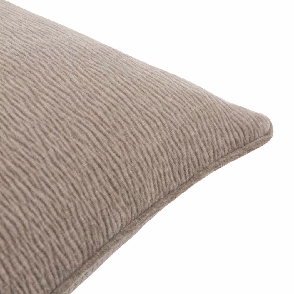 Yard Heath Beige Washed Velvet Textured Square Cushion, W/D/H: 50 x 50 x 50 cm – 3