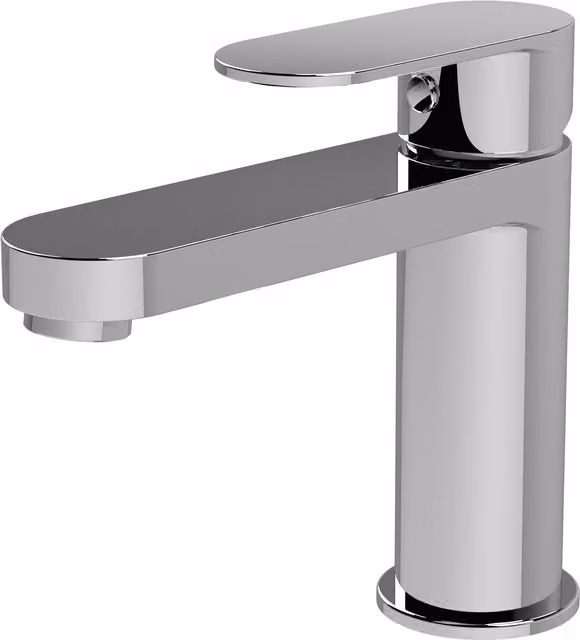 Balterley Cascade Round Mono Basin Mixer Tap with Push Button Waste, Chrome