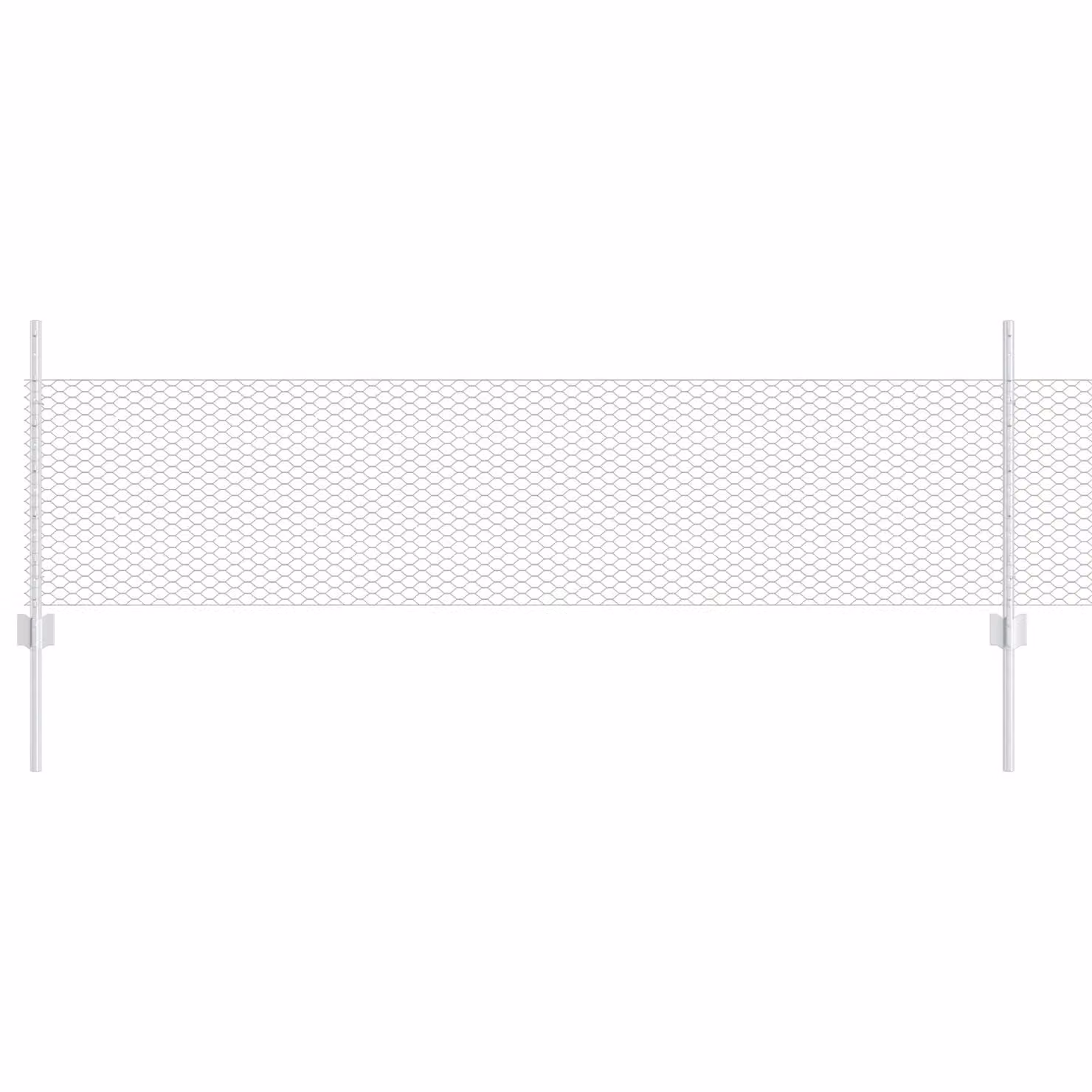 Berkfield Home 5-Piece Galvanised Steel U-Profile Fence Posts in Silver, Height: 60 cm – 2