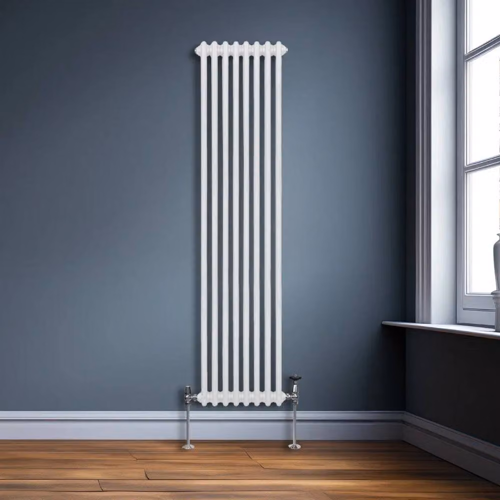 Monstershop Traditional 2 Column Steel Radiator, White, H: 180 cm, W: 38 cm, D: 7 cm – 2