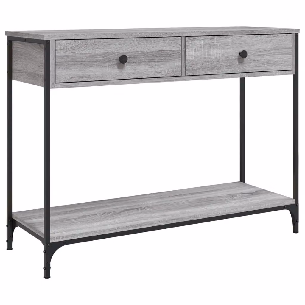 Berkfield Home Grey Sonoma Console Table, W: 100 cm, D: 34.5 cm, H: 75 cm – 2