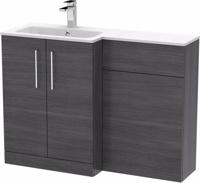 Balterley Bramshall 2 Door Left-Hand Combination Bathroom Unit in Grey