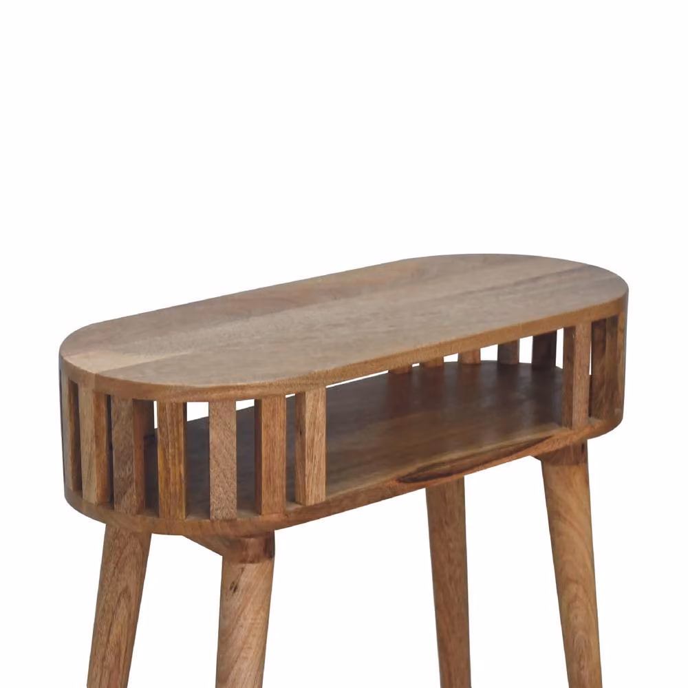 STILVORA Mango Wood Solid Console Table in Brown – 2