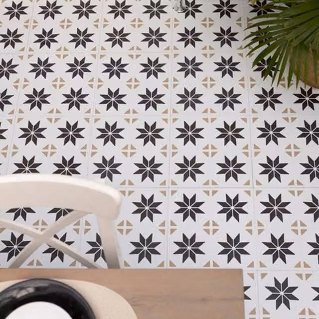 D-C-Fix Vivid Stars Self Adhesive Vinyl Floor Tiles, White, Pack of 11, W/D/H: 30.48 x 30.48 x 30.48 cm – 1