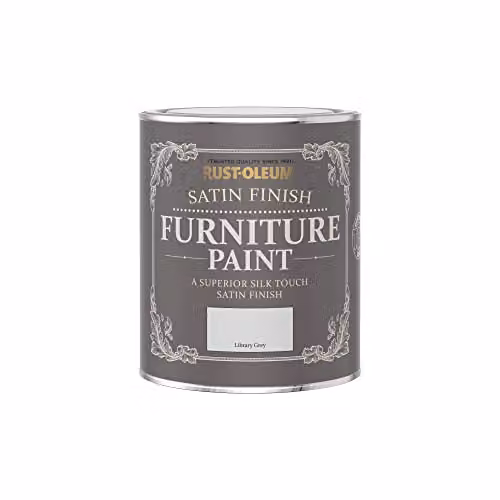 Rust-Oleum Water-Based Satin Furniture and Skirting Board Paint in Grey, 0.75 l – 2