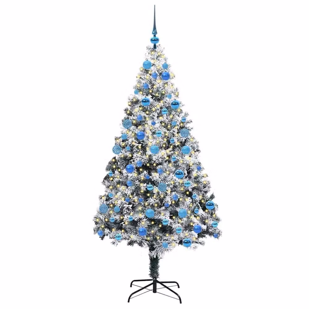 Berkfield Home Artificial Christmas Tree with 300 LEDs and Stand, Green, Height: 180 cm – 3