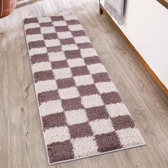 Desire Rugs Chester Modern Shaggy Area Rug in Purple, W: 220 cm