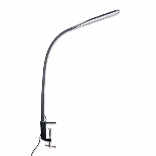 ValueLights LED Adjustable Reading Task Lamp with Clip and Dimmer in Black – 1