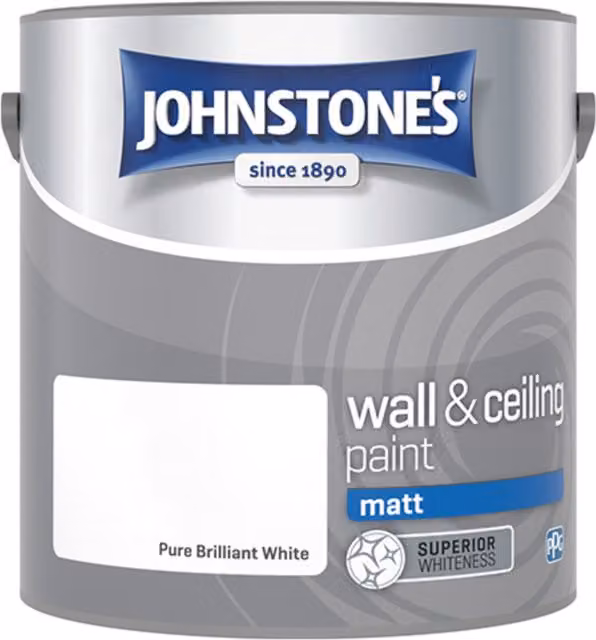 Johnstones Matt Emulsion Paint, White, 6 l