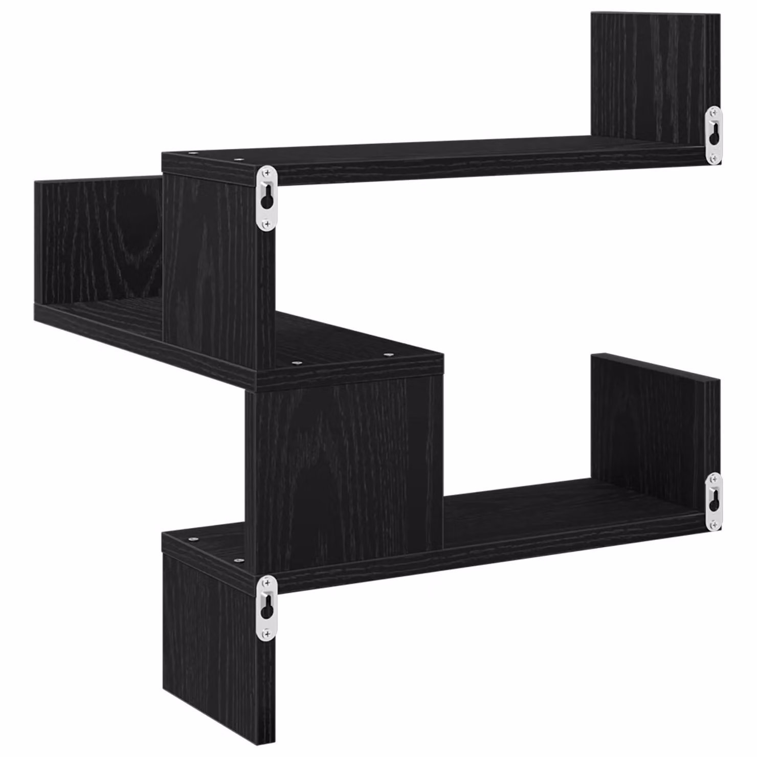Berkfield Home Black Oak Corner Wall Shelf, W/D/H: 40 x 40 x 49.5 cm – 4