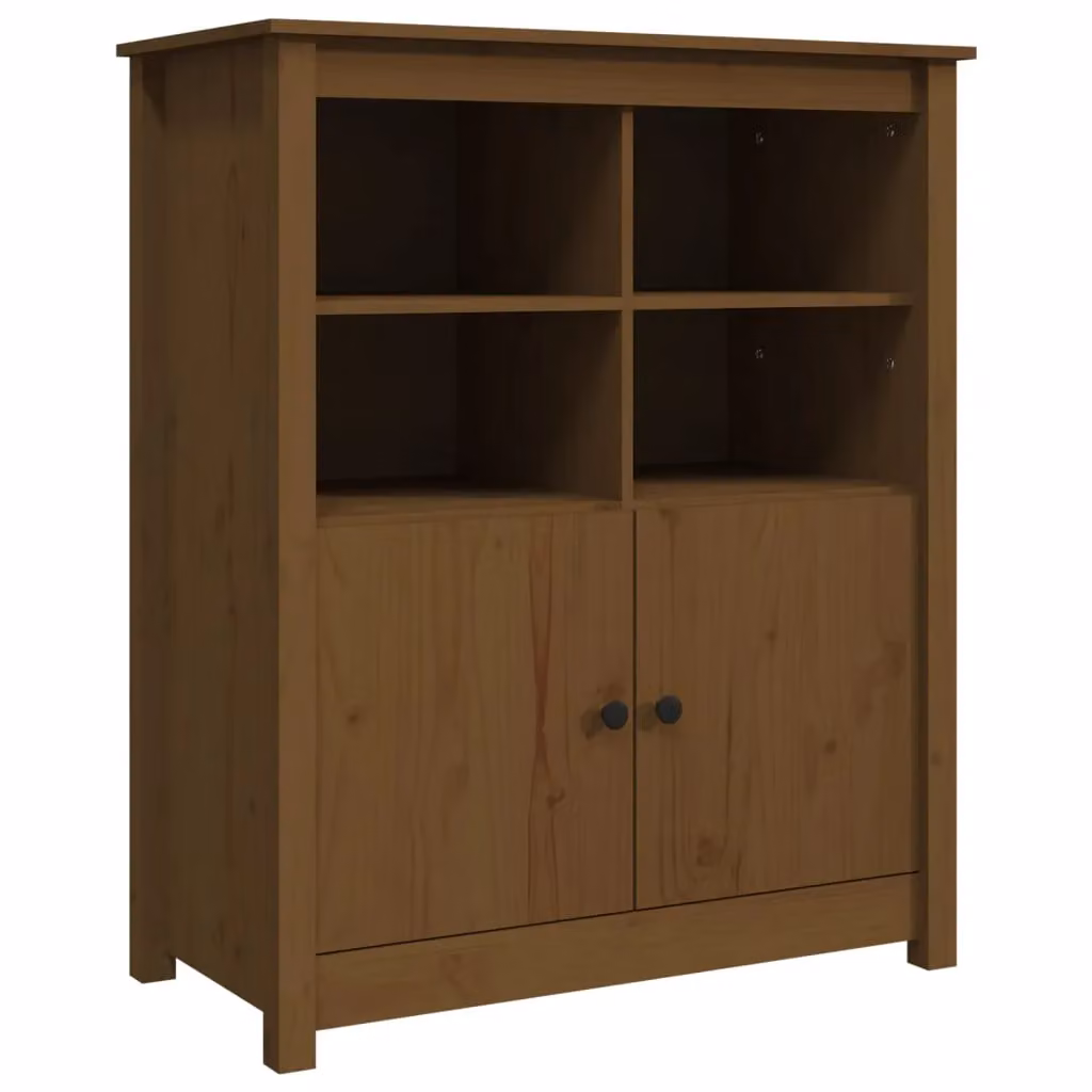 Berkfield Home Rustic Solid Wood Pine Sideboard in Honey Brown, W/D/H: 83 x 41.5 x 100 cm – 2
