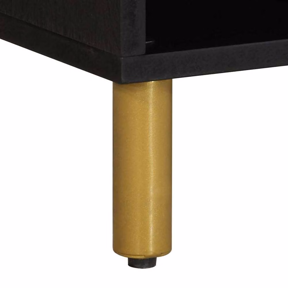Berkfield Home Modern Black TV Cabinet in Engineered Wood W/D/H: 80 x 33 x 46 cm – 5