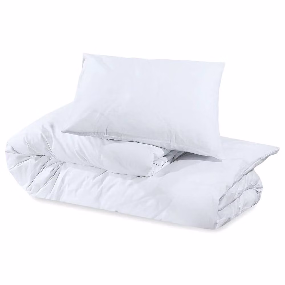 Berkfield Home Elegant Cotton Duvet Cover and Pillowcase Set, White, W: 140 cm, L: 200 cm – 2