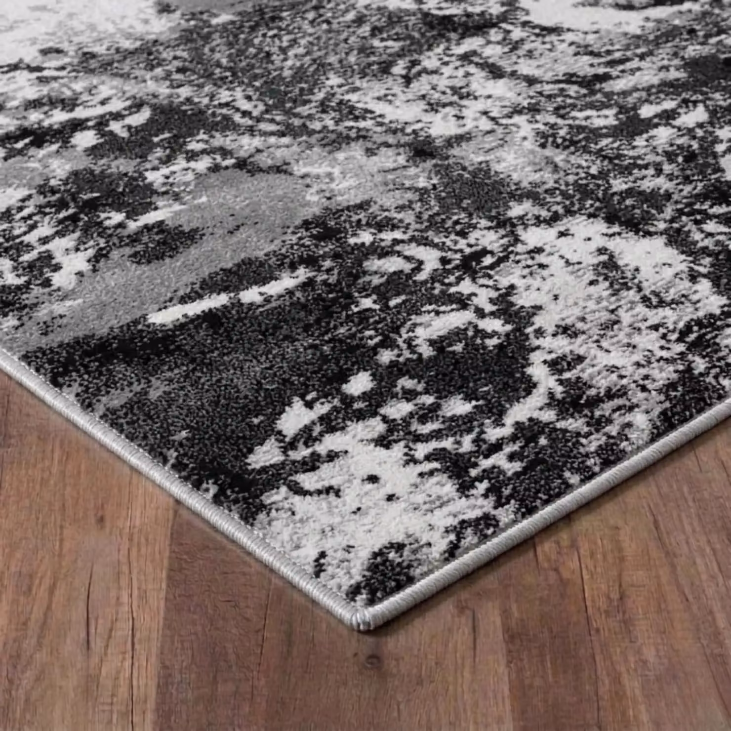 Desire Rugs Serenity Modern Abstract Area Rug in Black, W: 200 cm, D: 290 cm – 2