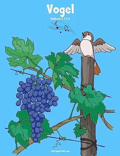 Createspace Vogelmalbuch 4, 5 & 6 Bird Colouring Book for Children, Multicolour