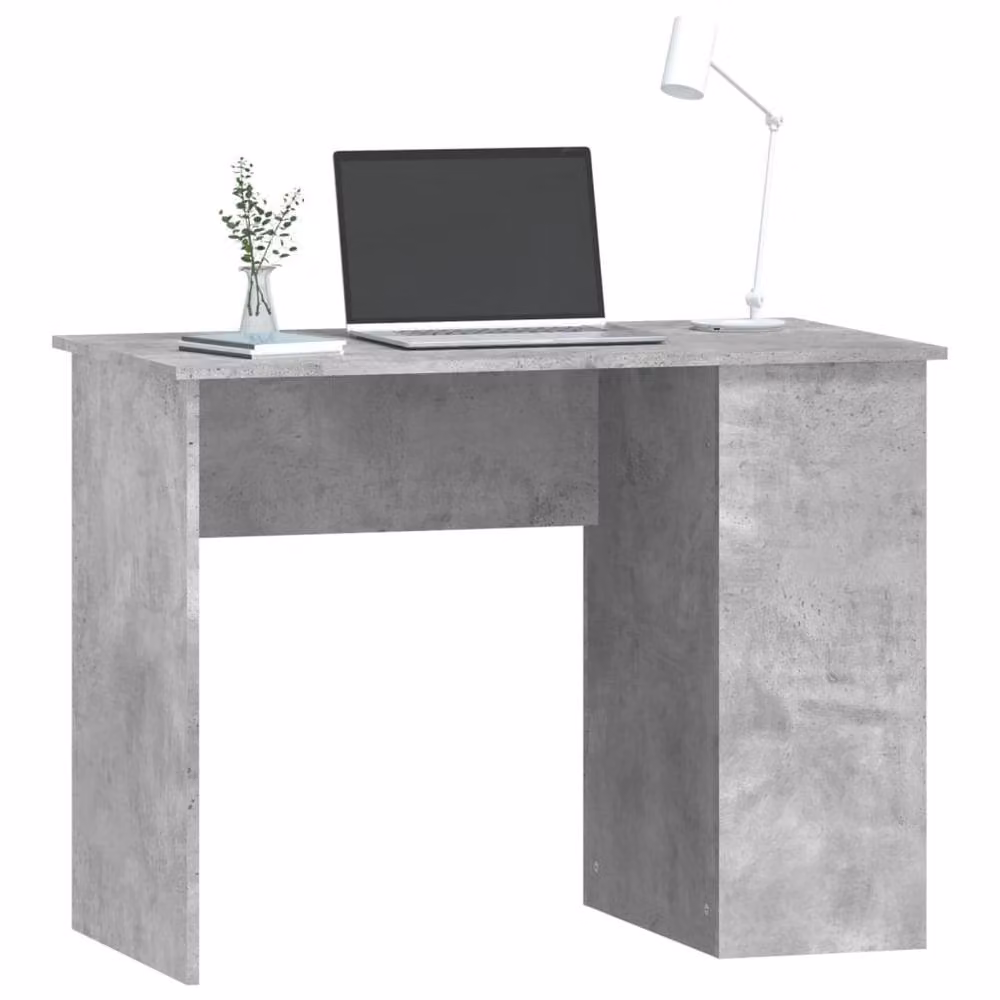 Berkfield Home Computer Desk in Grey Engineered Wood W/D/H: 100 x 55 x 75 cm – 2