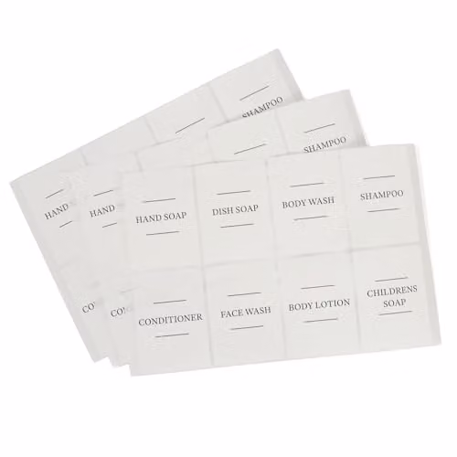 Harbour Housewares 24 Piece Soap Dispenser Labels Set in White
