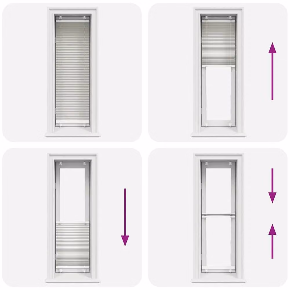 Berkfield Home Single Pleat Polyester Fabric Blind in Light Grey, W: 45 cm, H: 100 cm