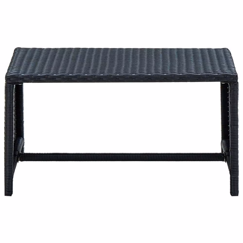 Berkfield Home Black Poly Rattan Coffee Table W/D/H: 70 x 40 x 38 cm – 2
