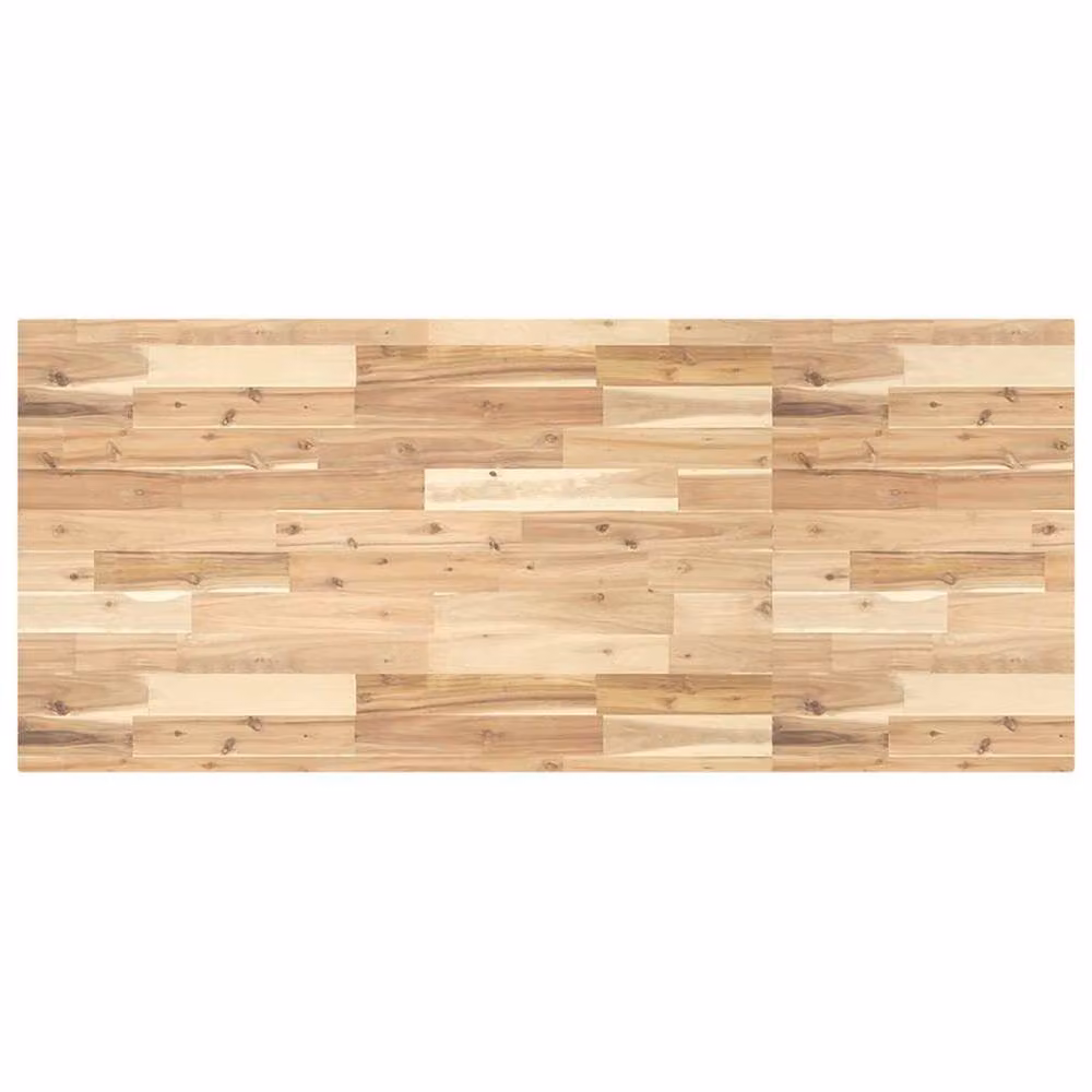 Berkfield Home Solid Wood Acacia Desk Top in Brown, W: 140 cm, D: 60 cm, H: 4 cm – 2