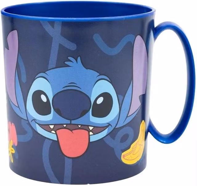 Official Stitch Palms Licenced Micro Mug, 390 ml, Blue and Multicolour