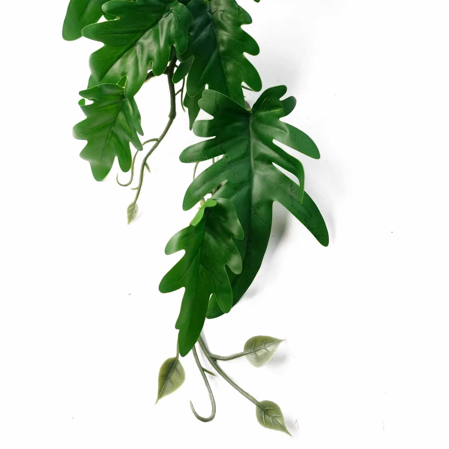 Leaf Design Multipack of 6 Green Artificial Hanging Plants, 50 cm – 3