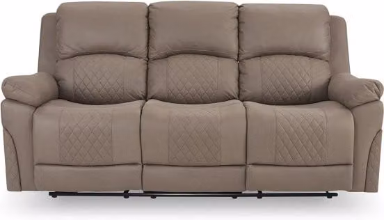 TGC Doran Brown Faux Leather 3 Seater Manual Recliner Sofa