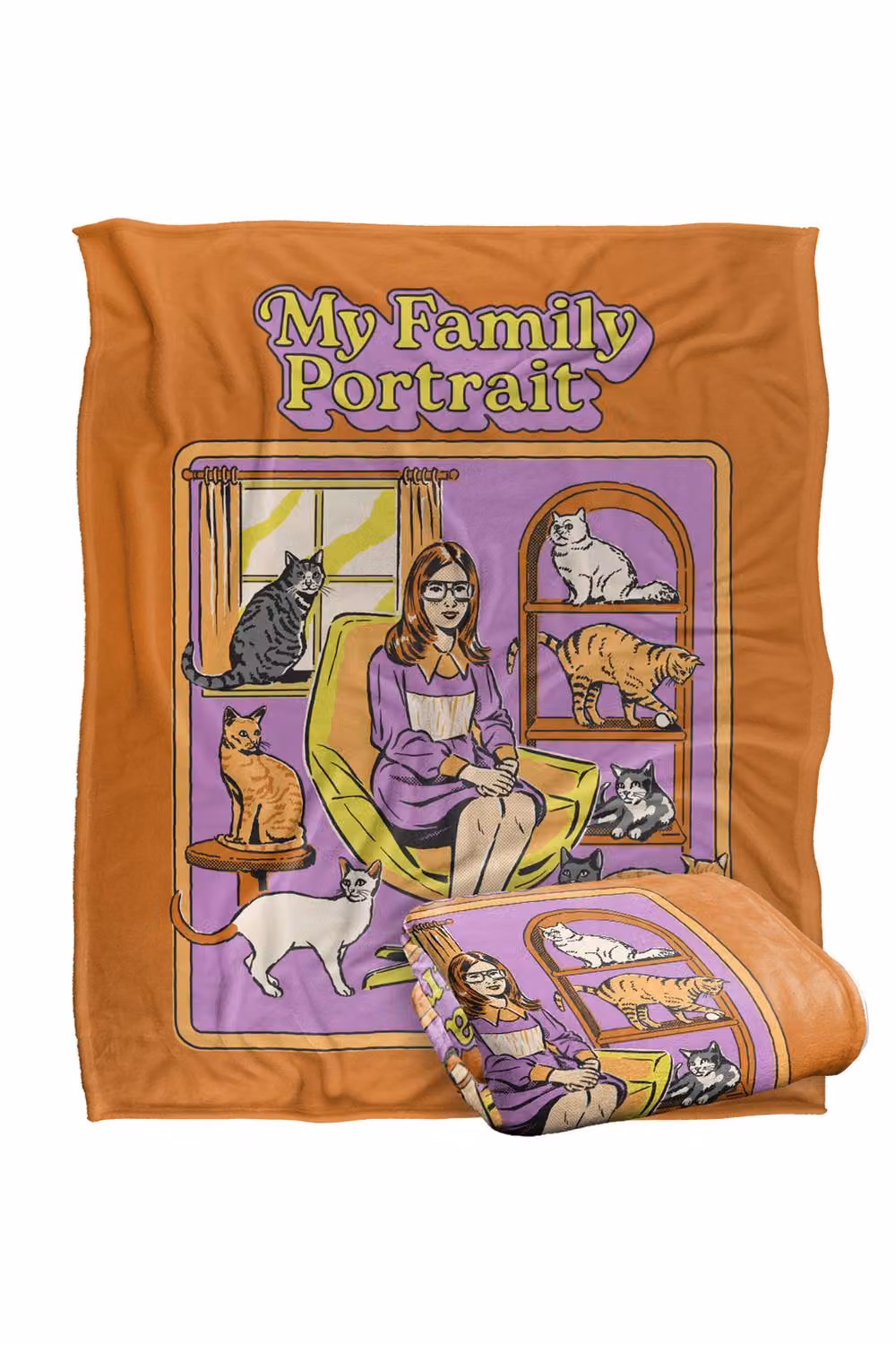Steven Rhodes My Family Portrait Silky Touch Super Soft Fleece Throw Blanket, Multicolour, W/D/H: 91 x 147 cm – 2