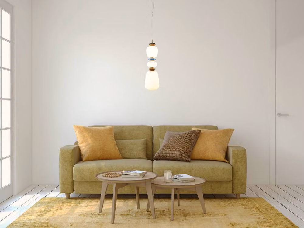 Netlighting Evans Slim Pendant Ceiling Light in Gold/Brass and White, 58 cm, 3000K Warm White LED – 2