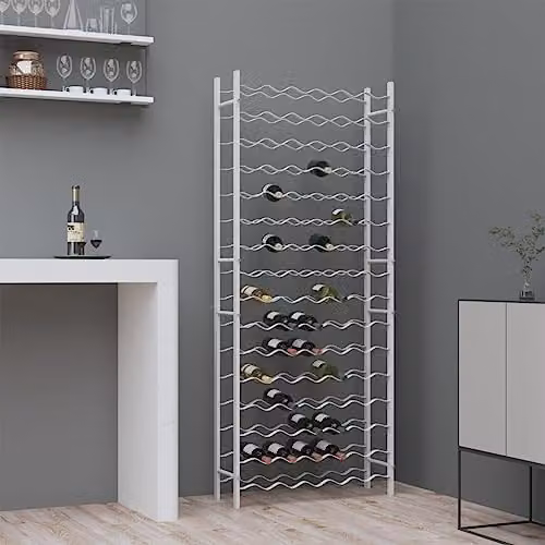 vidaXL White Metal Wine Rack for 96 Bottles – 2