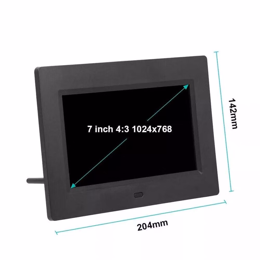 EONLION Black 7 inch Digital LCD Alarm Clock with Calendar – 2