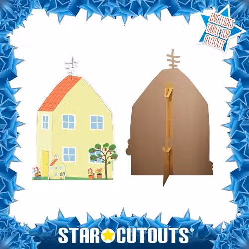 Star Cutouts Peppa Pig House with Apple Tree Cardboard Cutout, Multicolour, Height: 133 cm – 3
