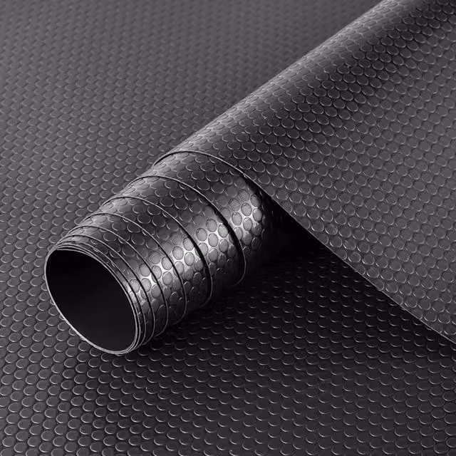 NESTLUNE Black Waterproof Non-Slip Shelf Mat and Drawer Liner, W: 52 cm x L: 1000 cm