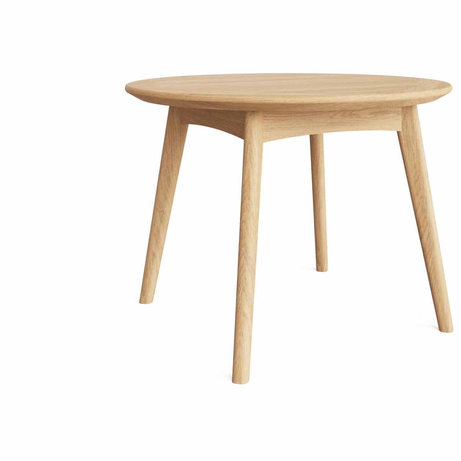 FWStyle Natural Ash Round Coffee Table in Beige and Brown – 2