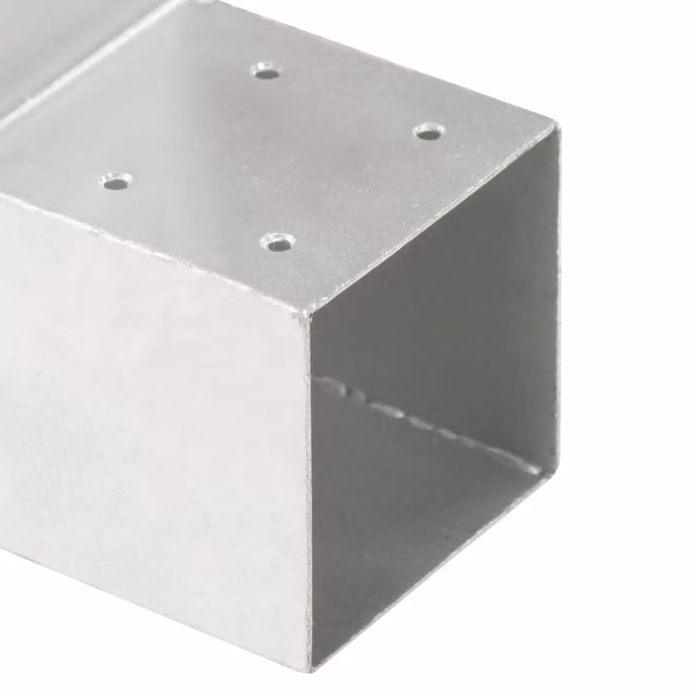Berkfield Home L Shape Galvanised Metal Post Connectors, 4 Pack, Silver, 71 x 71 mm – 2