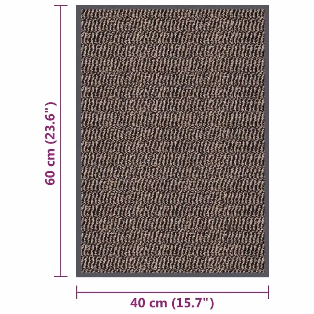 Berkfield Home Tufted Non-Slip Doormat, Brown, W: 40 cm, D: 60 cm – 2