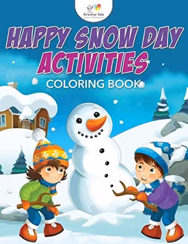 Kreative Kids Happy Snow Day Activities Colouring Book for Children, Multicolour, W: 27.94 cm, H: 27.94 cm, D: 0.61 cm