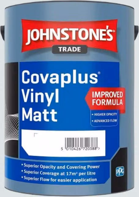Johnstone's Covaplus Matt Dispersion Paint in Botanical Pearl, 5 l – 1