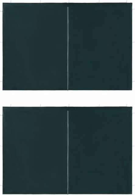 Berkfield Home Party Tent Sidewalls with Zipper, 2 Pack, PE Green – 1